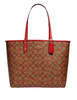 Coach Reversible City Tote in Signature Canvas With Crayon Heart Print