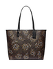 Coach Reversible City Tote in Signature Canvas With Tulip Motif