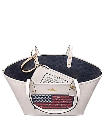 Coach Reversible City Tote With Americana Flag Motif