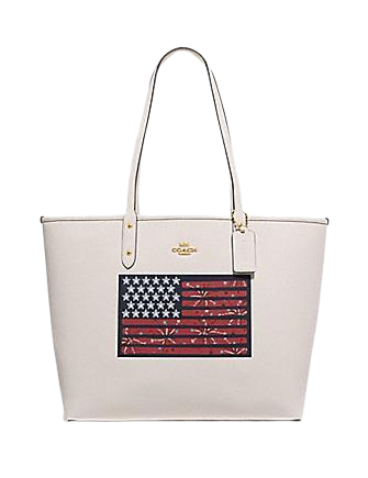 Coach Reversible City Tote With Americana Flag Motif