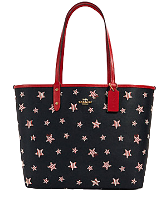 Coach Reversible City Tote With Americana Star Print