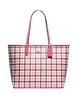 Coach Reversible City Tote With Gingham Print