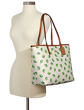Coach lime print bag Clearance