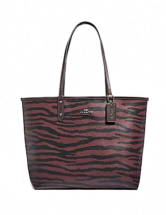 Coach Reversible City Tote With Tiger Print