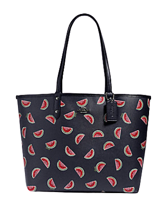 Coach Reversible City Tote With Watermelon Print
