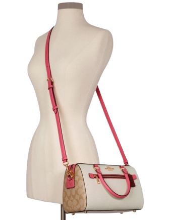 Coach Rowan Satchel In Colorblock Signature Canvas