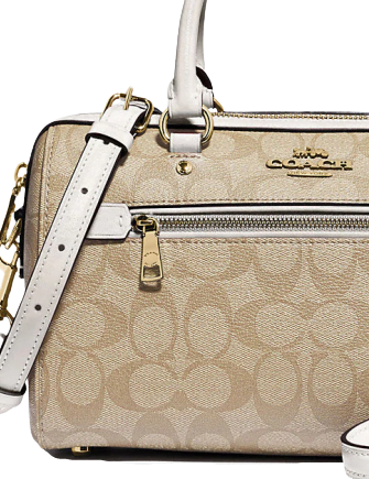 Rowan satchel in signature canvas 2025 coach