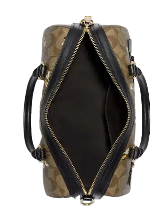 Coach Rowan Satchel In Signature Canvas With Bee Print