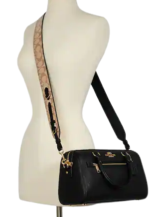 Coach Rowan Satchel With Signature Canvas Detail