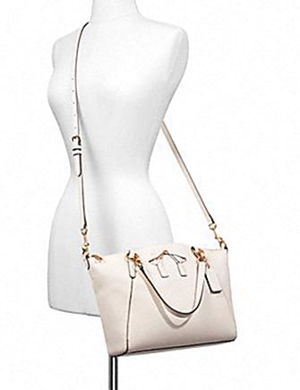 Coach Small Kelsey Satchel In Pebble Leather With Bow