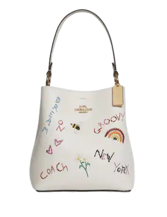 Coach Small Town Bucket Bag With Diary Embroidery