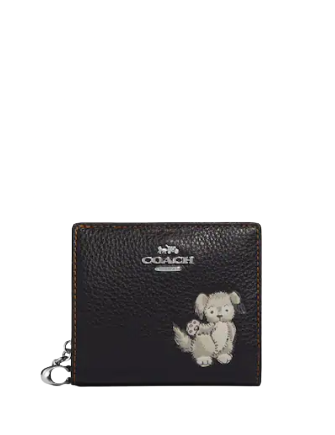 Coach Snap Wallet With Happy Dog