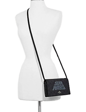Coach Star Wars X Hayden Foldover Crossbody Clutch in Signature with Logo