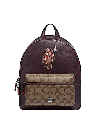 Coach Star Wars X Medium Charlie Backpack in Signature With Ewok