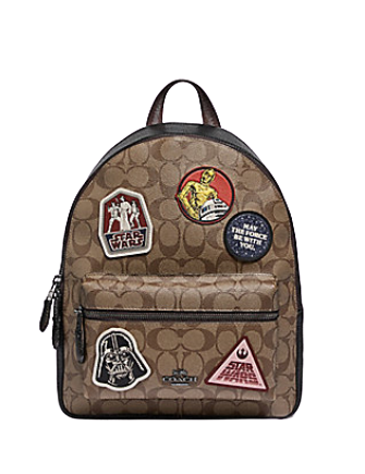 Coach Star Wars X Medium Charlie Backpack in Signature With Coach Star Wars X Medium Charlie Backpack in Signature With
