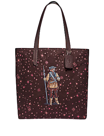 Coach Star Wars X Tote With Starry Print and Princess Leia as Boushh