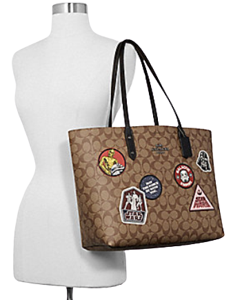 Coach Star Wars X Town Tote in Signature Canvas With Patches