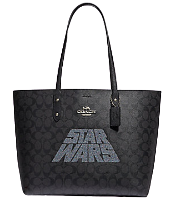 Coach Star Wars X Town Tote With Signature Canvas Glitter Logo Motif