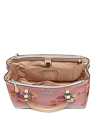 Coach Surrey Carryall With Painted Peony Print