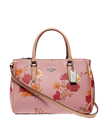 Coach Surrey Carryall With Painted Peony Print