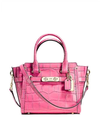 Coach Swagger 21 In Exotic Croc Embossed Leather