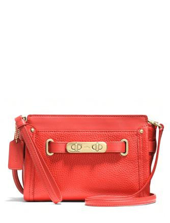 Coach Swagger Wristlet Crossbody in Pebble Leather