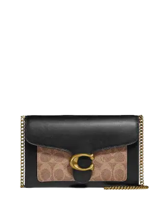 Coach Tabby Chain Clutch In Colorblock Signature Canvas