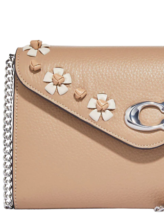 Coach Tammie Clutch Crossbody With Floral Whipstitch