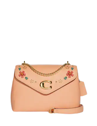 Coach Tammie Shoulder Bag With Floral Whipstitch