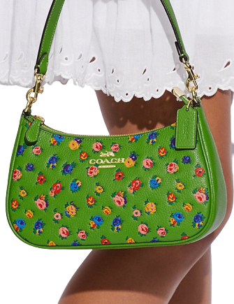 coach green shoulder bag