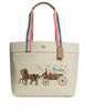 Coach Tote With Dreamy Veggie Horse And Carriage