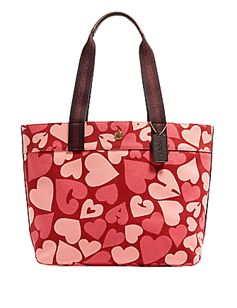 Coach Tote With Heart Print