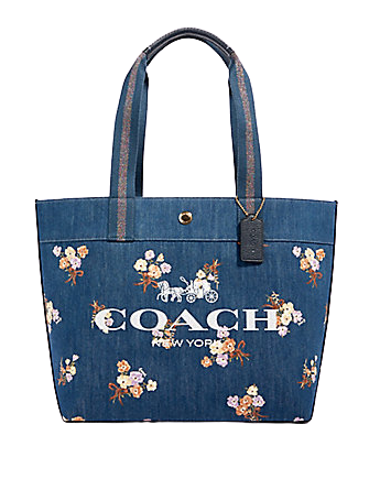 Coach Tote With Painted floral Box Print
