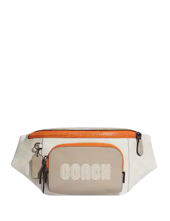 Coach Track Belt Bag In Colorblock Signature Canvas With Coach