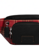 Coach Track Belt Bag With Tartan Plaid Print