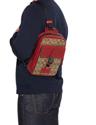 Coach Track Pack In Colorblock Signature Canvas | Brixton Baker