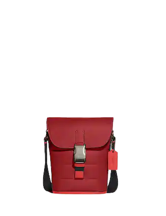 Coach Track Small Flap Crossbody With Quilting