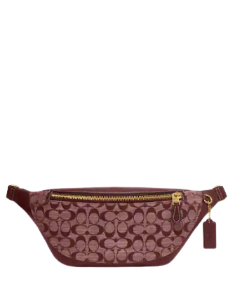 ☆COACH☆WARREN BELT BAG IN SIGNATURE CHAMBRAY Coach Warren Signature Chambray Belt Bag Handbag for Men