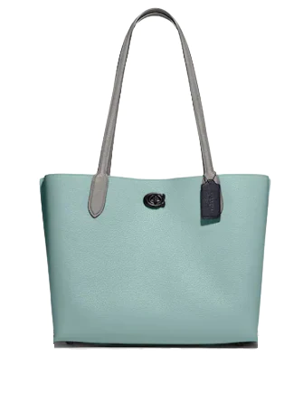 Coach Willow Tote In Colorblock With Signature Canvas Interior