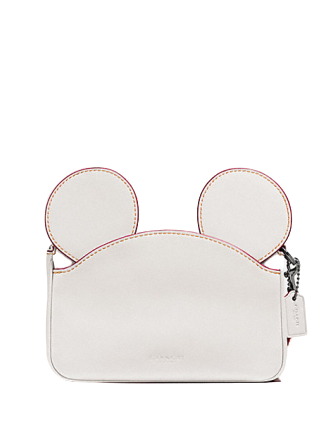 Coach Wristlet in Glove Calf Leather With Mickey Ears