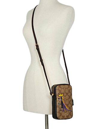 Coach Coach X Jean Michel Basquiat North South Zip Crossbody In Coach Coach X Jean Michel Basquiat North South Zip Crossbody In