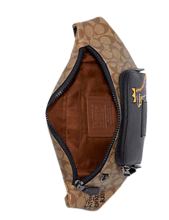 Coach Coach X Jean Michel Basquiat Track Belt Bag In Signature Canvas Coach Coach X Jean Michel Basquiat Track Belt Bag In Signature Canvas