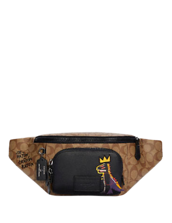 Coach Coach X Jean Michel Basquiat Track Belt Bag In Signature Canvas Coach Coach X Jean Michel Basquiat Track Belt Bag In Signature Canvas