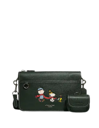 Coach X Peanuts Heritage Convertible Crossbody With Snoopy Motif