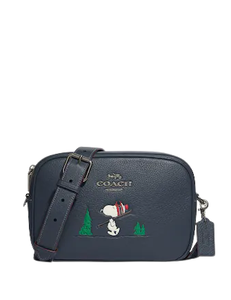 Coach X Peanuts Jamie Camera Bag With Snoopy Ski Motif