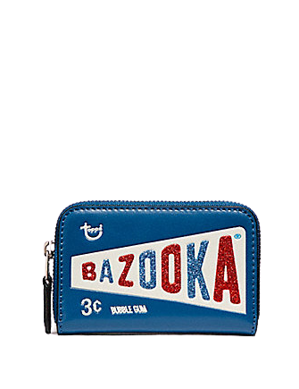 Coach Zip Around Coin Case With Bazooka Motif