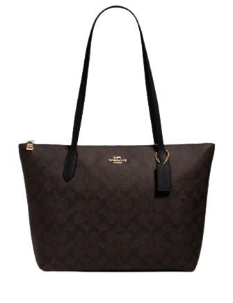 Coach Zip Top Tote In Signature Canvas | Brixton Baker Coach Zip Top Tote In Signature Canvas | Brixton Baker
