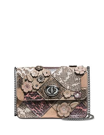 Coach Bowery Crossbody In Patchwork Snake