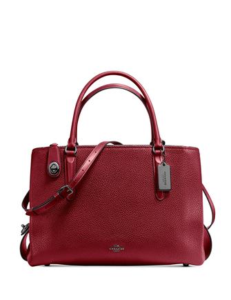 Coach Brooklyn 34 in Pebble Leather