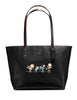 Coach Peanuts City Zip Tote in Refined Natural Pebble Leather with Snoopy